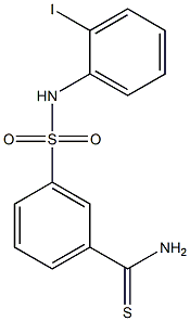 3-[(2-iodophenyl)sulfamoyl]benzene-1-carbothioamide 구조식 이미지