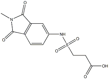 3-[(2-methyl-1,3-dioxo-2,3-dihydro-1H-isoindol-5-yl)sulfamoyl]propanoic acid 구조식 이미지