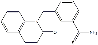 3-[(2-oxo-3,4-dihydroquinolin-1(2H)-yl)methyl]benzenecarbothioamide Structure