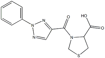 3-[(2-phenyl-2H-1,2,3-triazol-4-yl)carbonyl]-1,3-thiazolidine-4-carboxylic acid Structure