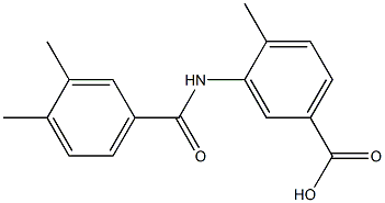 3-[(3,4-dimethylbenzene)amido]-4-methylbenzoic acid Structure