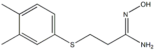 3-[(3,4-dimethylphenyl)sulfanyl]-N'-hydroxypropanimidamide Structure