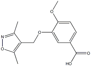 3-[(3,5-dimethyl-1,2-oxazol-4-yl)methoxy]-4-methoxybenzoic acid Structure