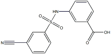 3-[(3-cyanobenzene)sulfonamido]benzoic acid Structure