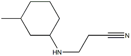 3-[(3-methylcyclohexyl)amino]propanenitrile Structure