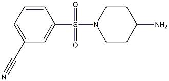 3-[(4-aminopiperidine-1-)sulfonyl]benzonitrile 구조식 이미지