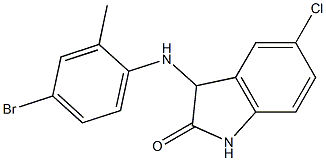 3-[(4-bromo-2-methylphenyl)amino]-5-chloro-2,3-dihydro-1H-indol-2-one Structure