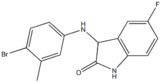 3-[(4-bromo-3-methylphenyl)amino]-5-fluoro-2,3-dihydro-1H-indol-2-one Structure