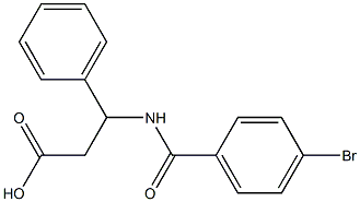 3-[(4-bromobenzoyl)amino]-3-phenylpropanoic acid 구조식 이미지