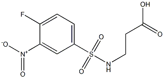 3-[(4-fluoro-3-nitrobenzene)sulfonamido]propanoic acid Structure