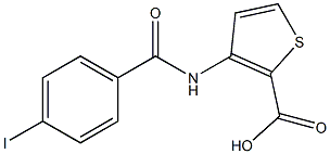 3-[(4-iodobenzene)amido]thiophene-2-carboxylic acid 구조식 이미지