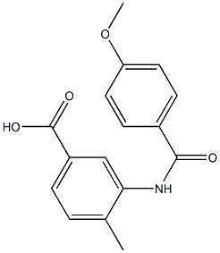 3-[(4-methoxybenzoyl)amino]-4-methylbenzoic acid 구조식 이미지