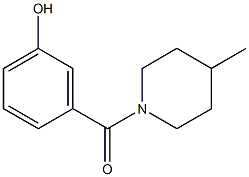 3-[(4-methylpiperidin-1-yl)carbonyl]phenol Structure