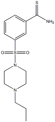 3-[(4-propylpiperazine-1-)sulfonyl]benzene-1-carbothioamide Structure