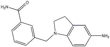 3-[(5-amino-2,3-dihydro-1H-indol-1-yl)methyl]benzamide 구조식 이미지