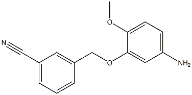 3-[(5-amino-2-methoxyphenoxy)methyl]benzonitrile Structure