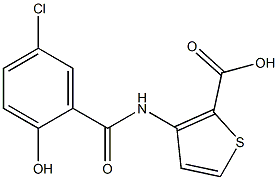 3-[(5-chloro-2-hydroxybenzene)amido]thiophene-2-carboxylic acid Structure