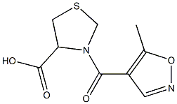 3-[(5-methylisoxazol-4-yl)carbonyl]-1,3-thiazolidine-4-carboxylic acid Structure