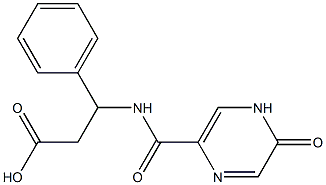 3-[(5-oxo-4,5-dihydropyrazin-2-yl)formamido]-3-phenylpropanoic acid 구조식 이미지