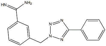 3-[(5-phenyl-2H-1,2,3,4-tetrazol-2-yl)methyl]benzene-1-carboximidamide Structure