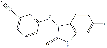 3-[(6-fluoro-2-oxo-2,3-dihydro-1H-indol-3-yl)amino]benzonitrile 구조식 이미지