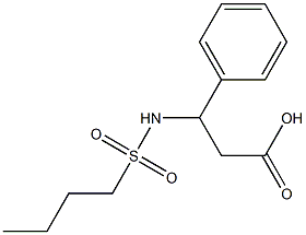 3-[(butylsulfonyl)amino]-3-phenylpropanoic acid Structure