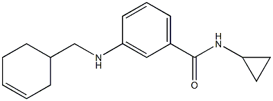 3-[(cyclohex-3-en-1-ylmethyl)amino]-N-cyclopropylbenzamide 구조식 이미지