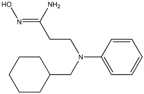 3-[(cyclohexylmethyl)(phenyl)amino]-N'-hydroxypropanimidamide Structure