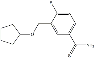 3-[(cyclopentyloxy)methyl]-4-fluorobenzenecarbothioamide Structure