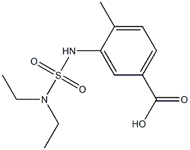 3-[(diethylsulfamoyl)amino]-4-methylbenzoic acid 구조식 이미지