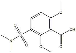3-[(dimethylamino)sulfonyl]-2,6-dimethoxybenzoic acid Structure