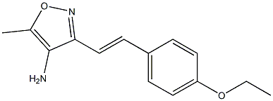 3-[(E)-2-(4-ethoxyphenyl)vinyl]-5-methylisoxazol-4-amine 구조식 이미지