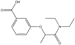 3-[1-(diethylcarbamoyl)ethoxy]benzoic acid 구조식 이미지