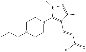 3-[1,3-dimethyl-5-(4-propylpiperazin-1-yl)-1H-pyrazol-4-yl]prop-2-enoic acid Structure