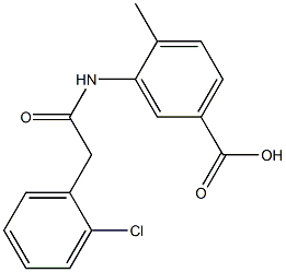 3-[2-(2-chlorophenyl)acetamido]-4-methylbenzoic acid 구조식 이미지