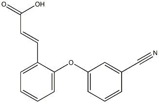 3-[2-(3-cyanophenoxy)phenyl]prop-2-enoic acid 구조식 이미지