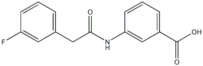 3-[2-(3-fluorophenyl)acetamido]benzoic acid 구조식 이미지