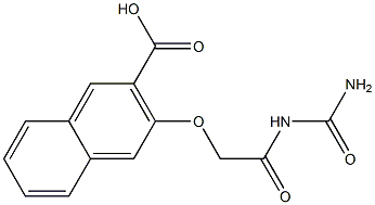 3-[2-(carbamoylamino)-2-oxoethoxy]naphthalene-2-carboxylic acid 구조식 이미지