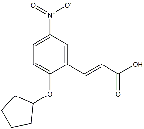 3-[2-(cyclopentyloxy)-5-nitrophenyl]prop-2-enoic acid Structure