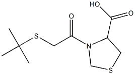 3-[2-(tert-butylsulfanyl)acetyl]-1,3-thiazolidine-4-carboxylic acid 구조식 이미지