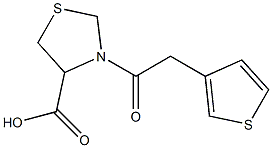 3-[2-(thiophen-3-yl)acetyl]-1,3-thiazolidine-4-carboxylic acid 구조식 이미지