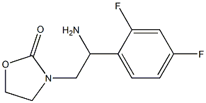 3-[2-amino-2-(2,4-difluorophenyl)ethyl]-1,3-oxazolidin-2-one 구조식 이미지