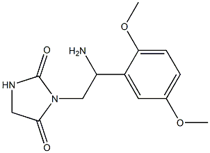 3-[2-amino-2-(2,5-dimethoxyphenyl)ethyl]imidazolidine-2,4-dione 구조식 이미지