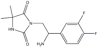 3-[2-amino-2-(3,4-difluorophenyl)ethyl]-5,5-dimethylimidazolidine-2,4-dione 구조식 이미지