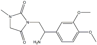 3-[2-amino-2-(3,4-dimethoxyphenyl)ethyl]-1-methylimidazolidine-2,4-dione Structure