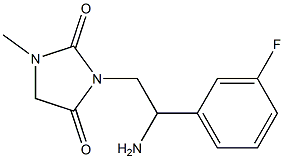 3-[2-amino-2-(3-fluorophenyl)ethyl]-1-methylimidazolidine-2,4-dione Structure