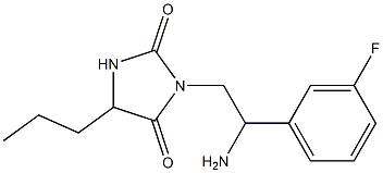 3-[2-amino-2-(3-fluorophenyl)ethyl]-5-propylimidazolidine-2,4-dione 구조식 이미지