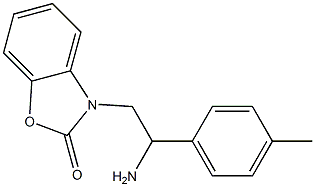3-[2-amino-2-(4-methylphenyl)ethyl]-2,3-dihydro-1,3-benzoxazol-2-one 구조식 이미지