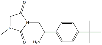 3-[2-amino-2-(4-tert-butylphenyl)ethyl]-1-methylimidazolidine-2,4-dione 구조식 이미지