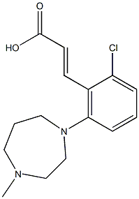 3-[2-chloro-6-(4-methyl-1,4-diazepan-1-yl)phenyl]prop-2-enoic acid 구조식 이미지